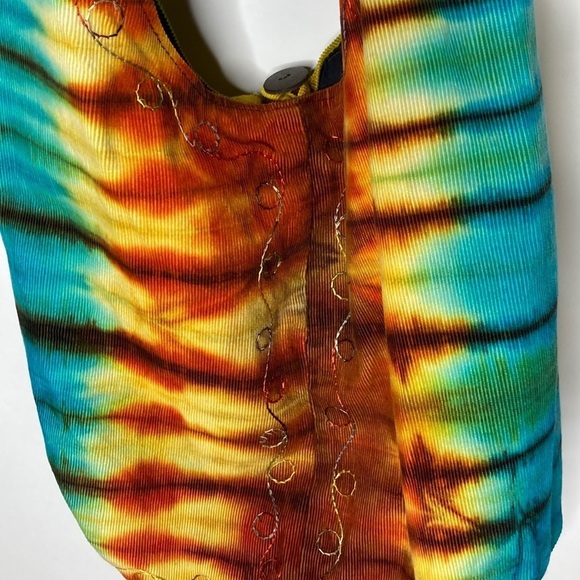 Boho ty die shoulder bag/ purse Made in Nepal - Picture 3 of 9